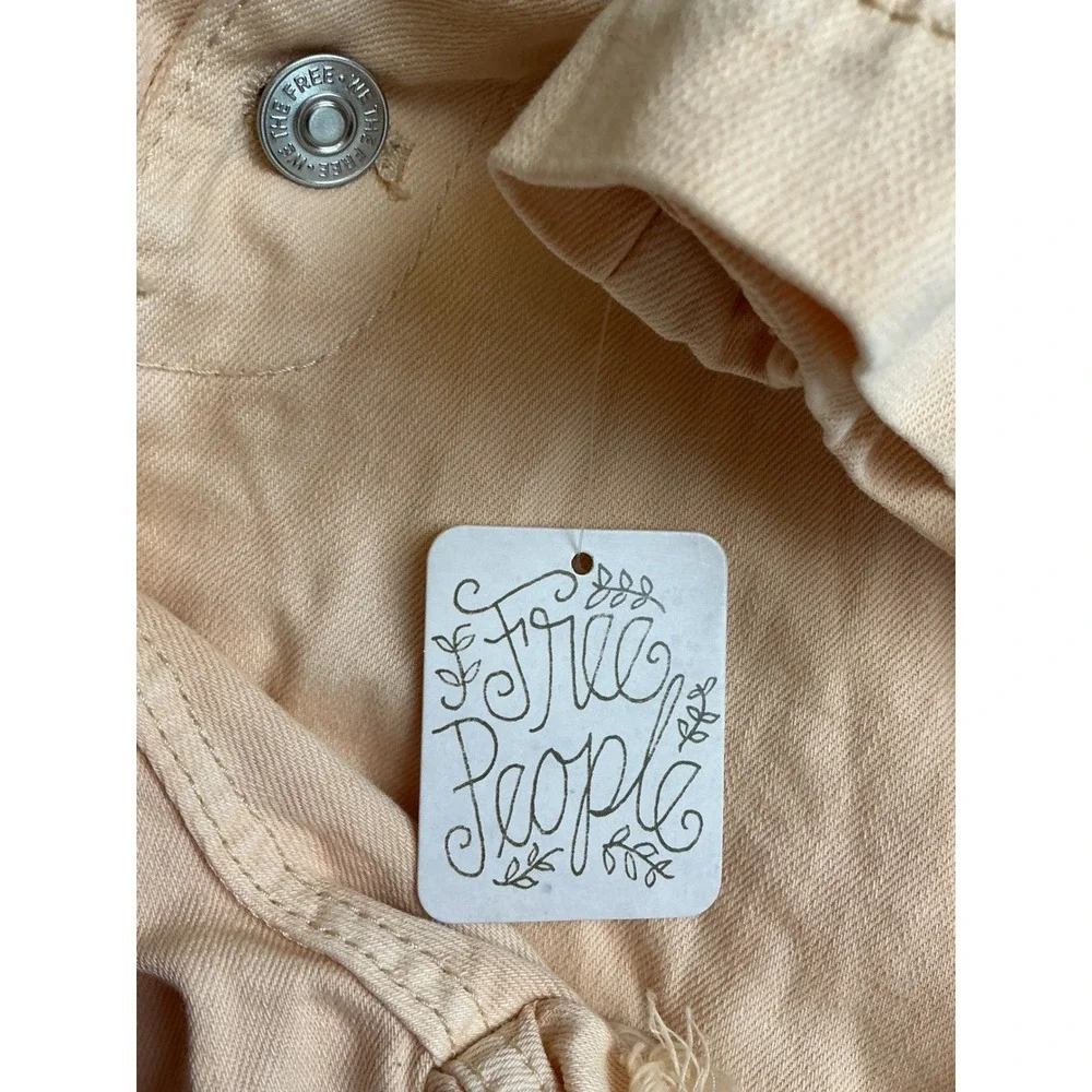 Free People We The Free Marci Coverall Romper Peach XS New‎ With Tags Utility
